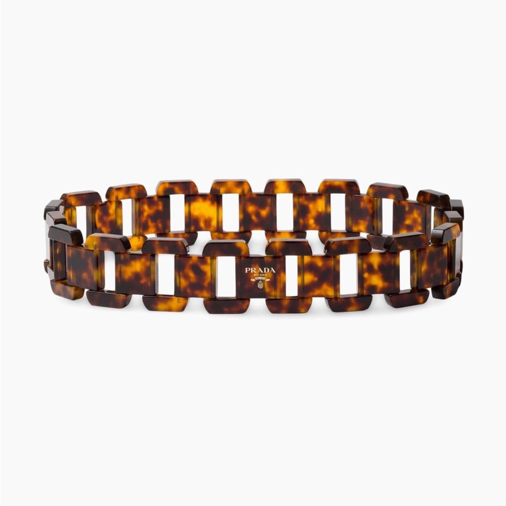 Prada Tortoise Shell Chain Belt